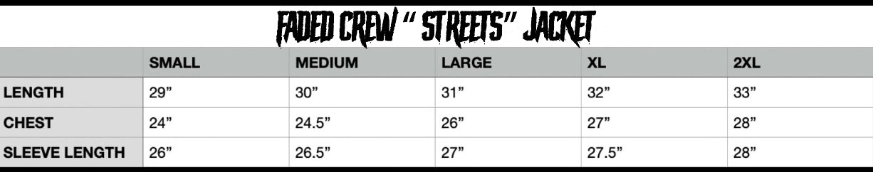 FADED CREW "STREETS' VARSITY JACKET