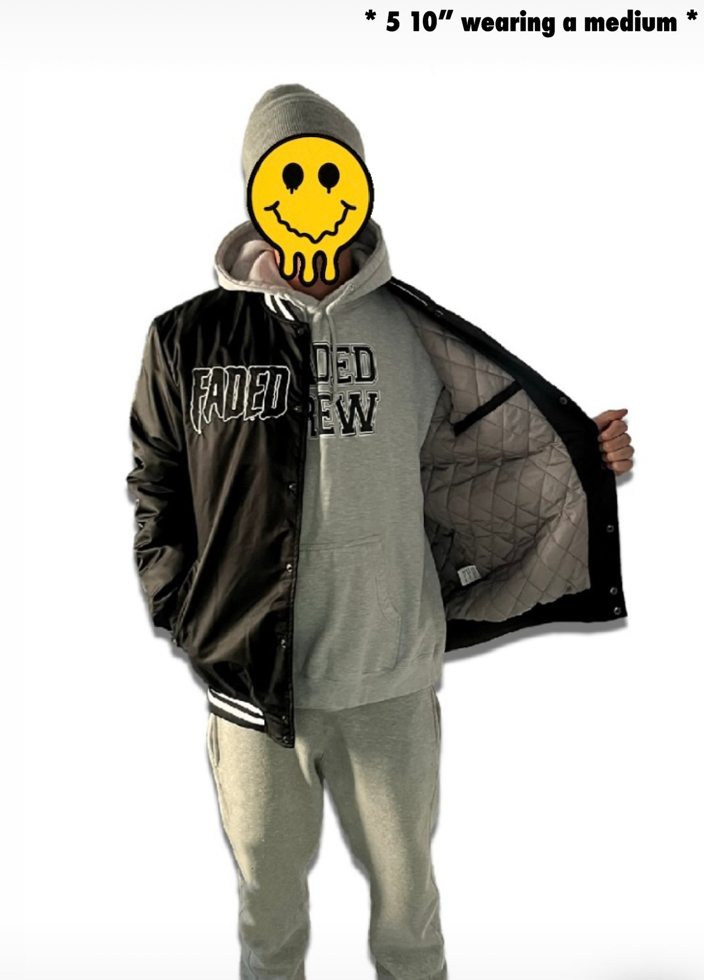 FADED CREW "STREETS' VARSITY JACKET
