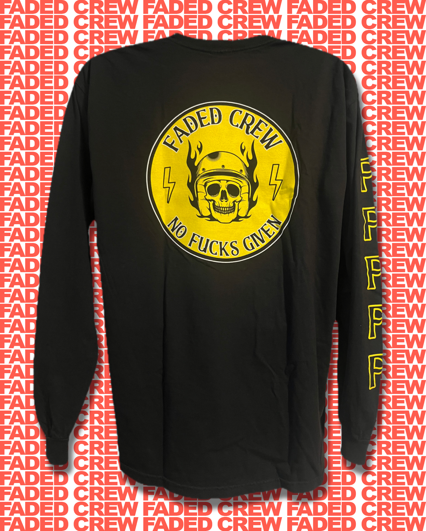 FADED CREW “NO FUCKS” LONG SLEEVE SHIRT