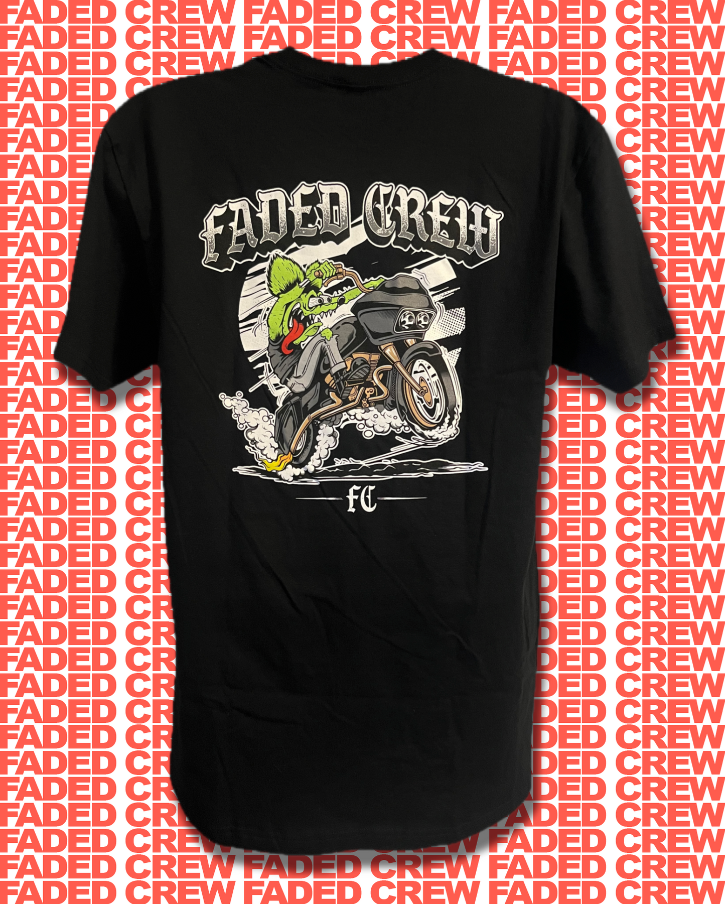 FADED CREW "RF WHEELIE" TEE LIMITED EDITION
