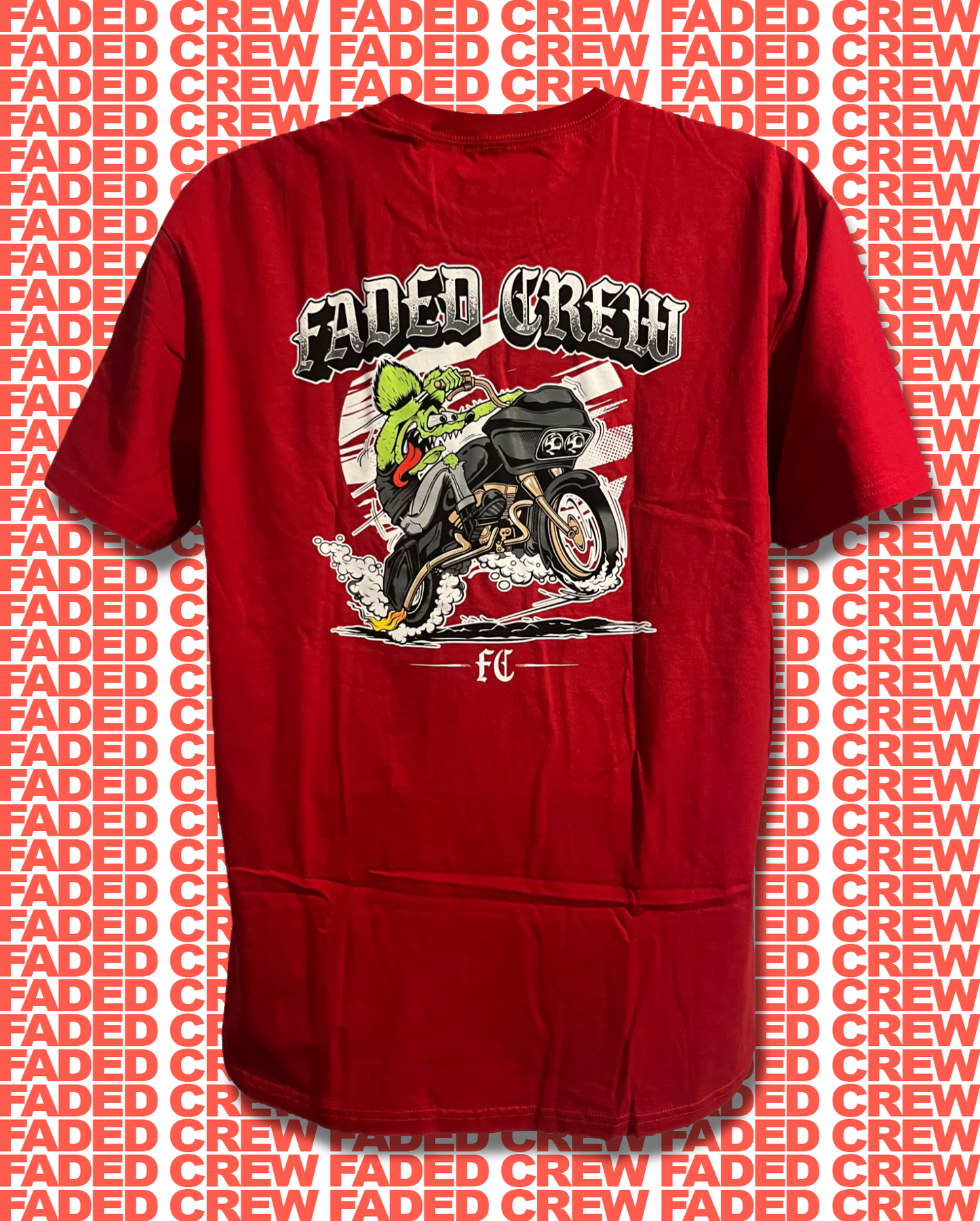 FADED CREW "RF WHEELIE" TEE LIMITED EDITION