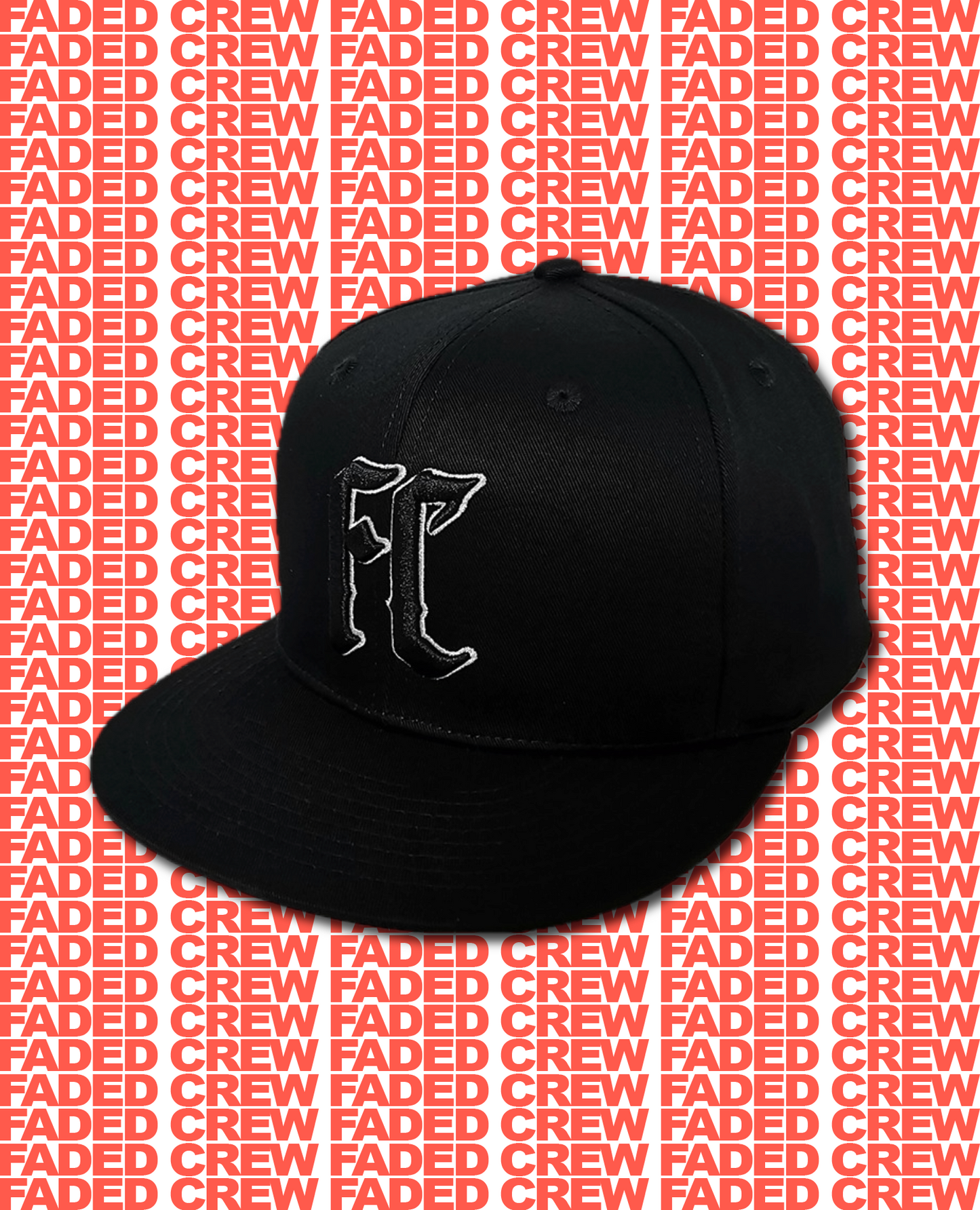 FADED CREW BLK/WHITE SNAPBACK NEW ERA STYLE
