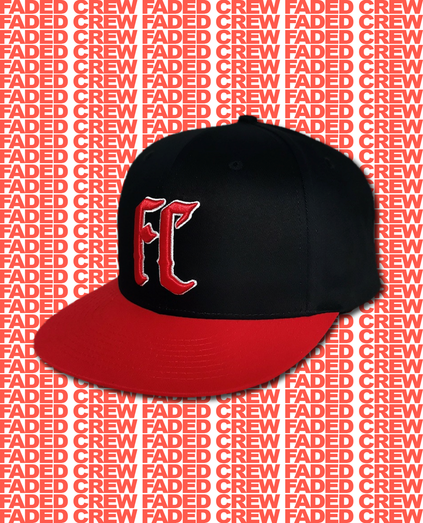 FADED CREW RED/WHITE SNAPBACK NEW ERA STYLE