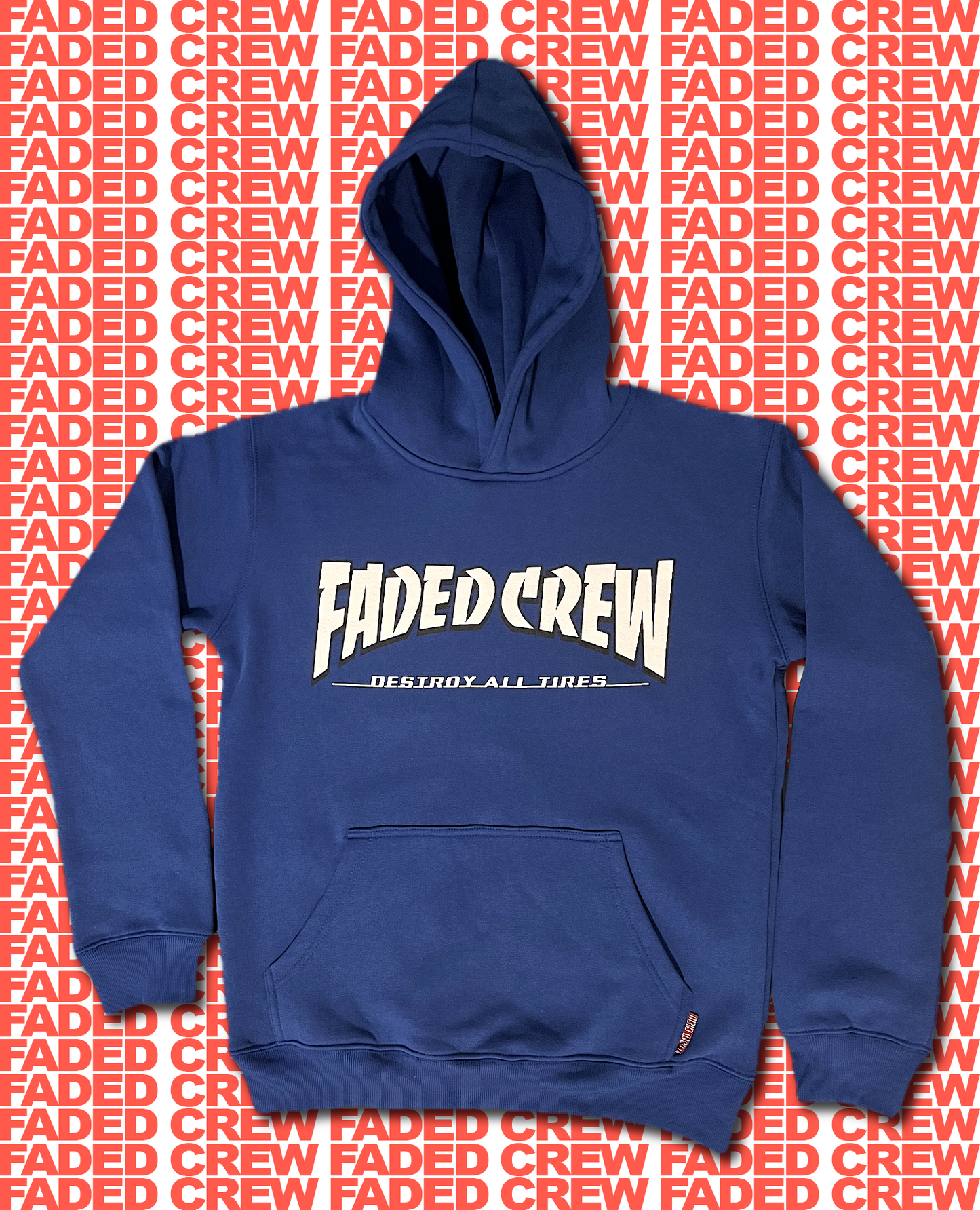 PREMIUM FADED CREW "THRASH" HOODIE