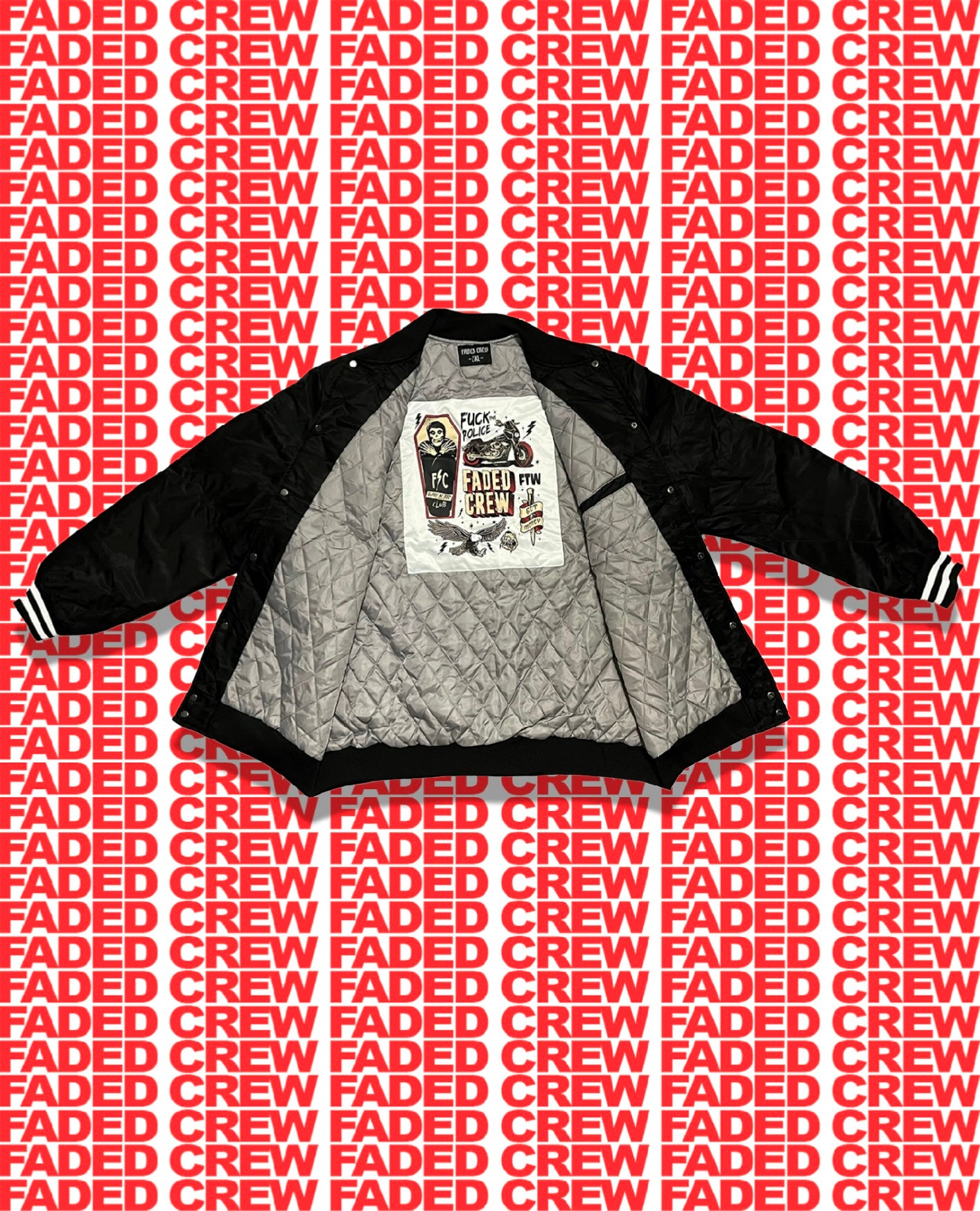 FADED CREW "STREETS' VARSITY JACKET