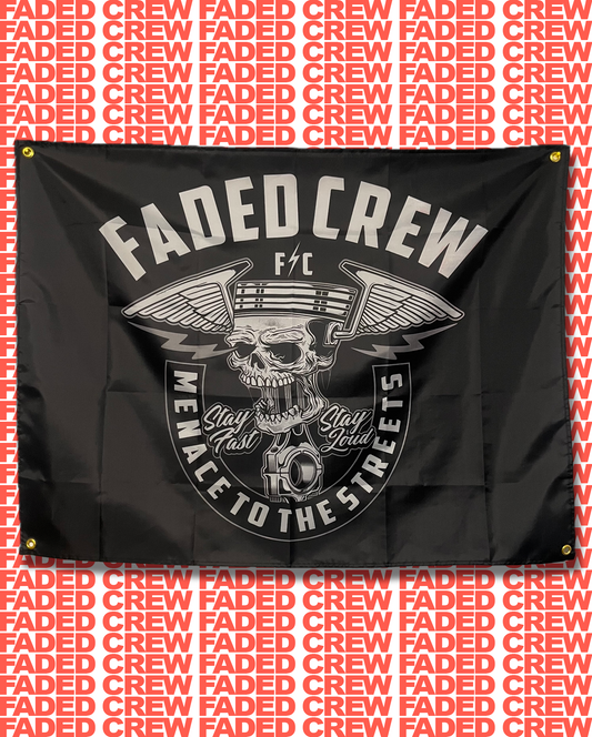 FADED CREW "PISTON HEAD" BANNER