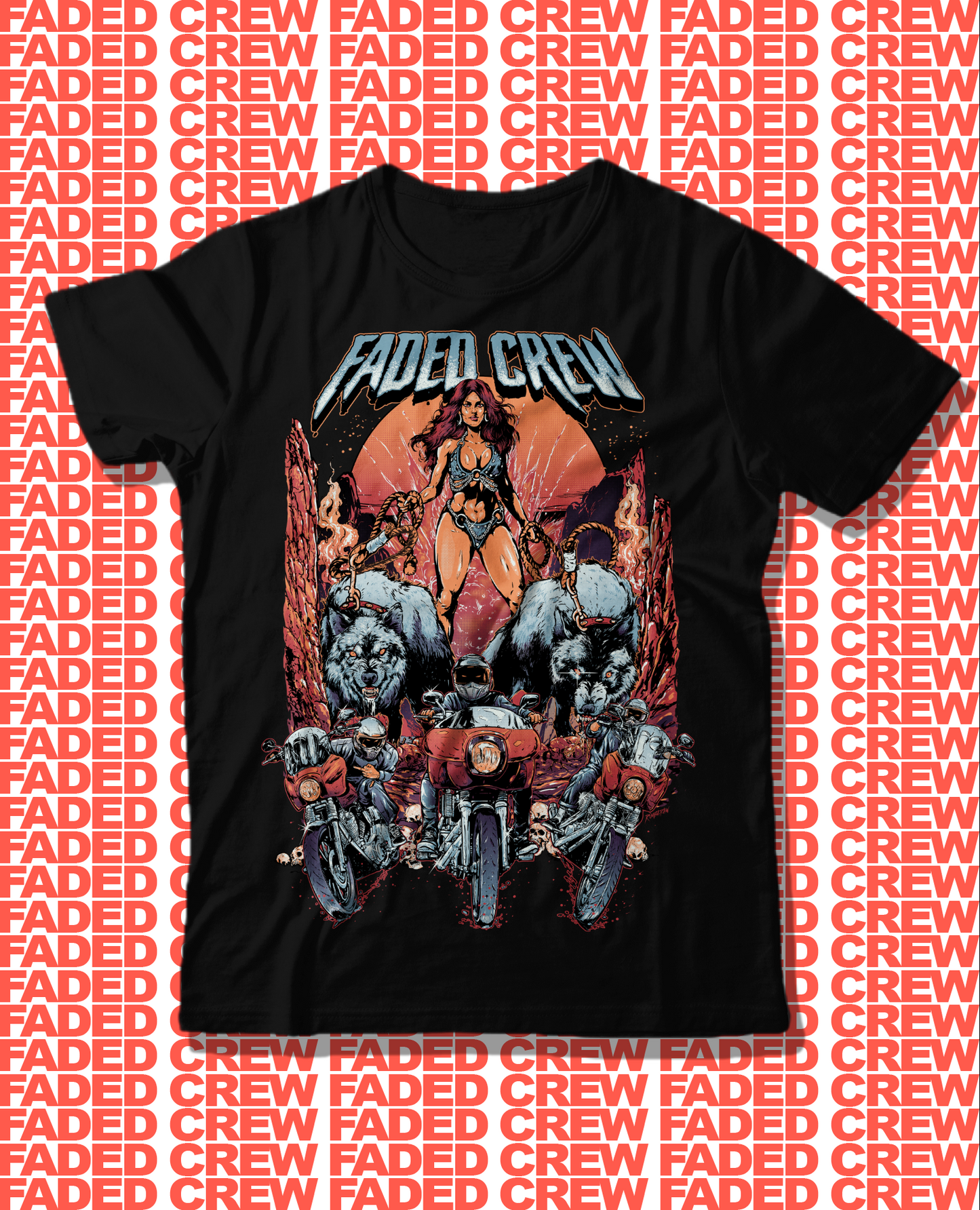 FADED CREW “METAL” TEE