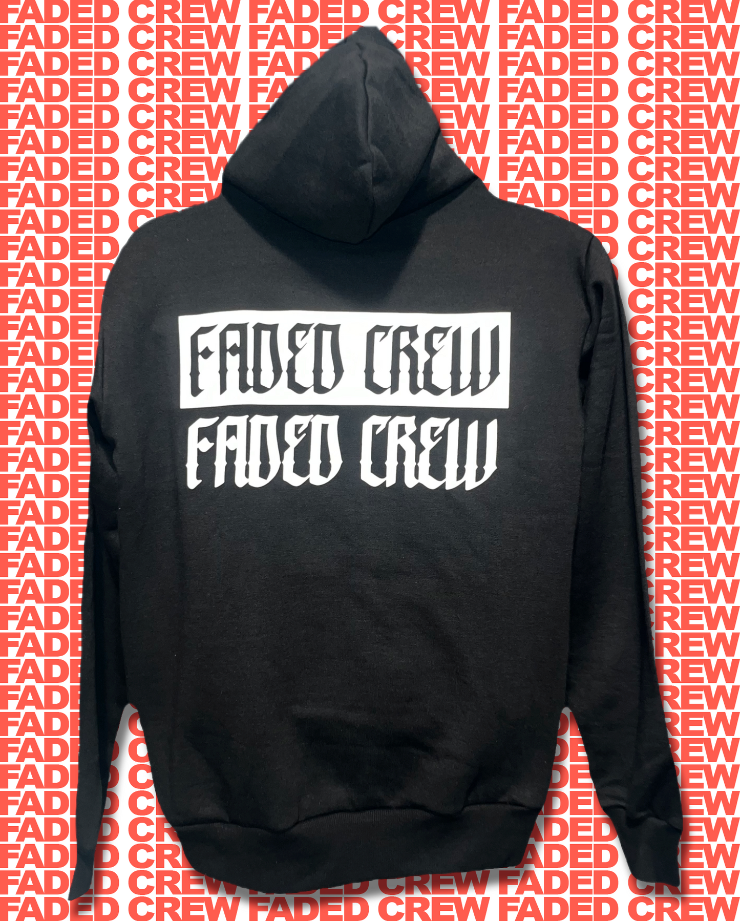 PREMIUM FADED CREW "STACKED" HOODIE
